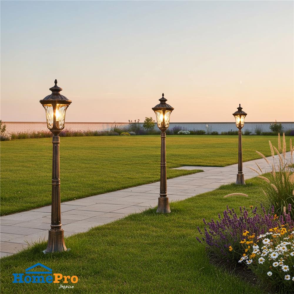 BOLLARD LIGHT CARINI 9086L1/M ANTIQUE GOLD