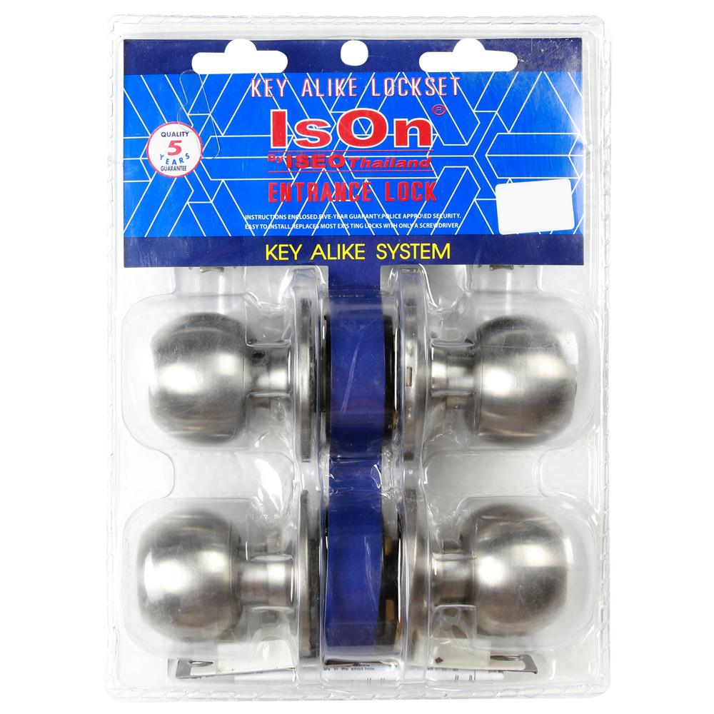 ลูกบิดทั่วไป ISON KA 8012 SS หัวกลม สีสเตนเลส (แพ็ก 2 ชิ้น)