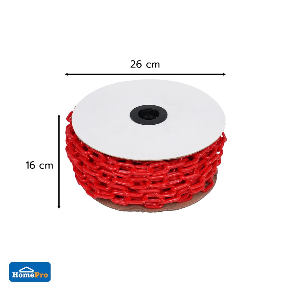 โซ่พลาสติก  RIGHT 8104 6 มม. สีแดง