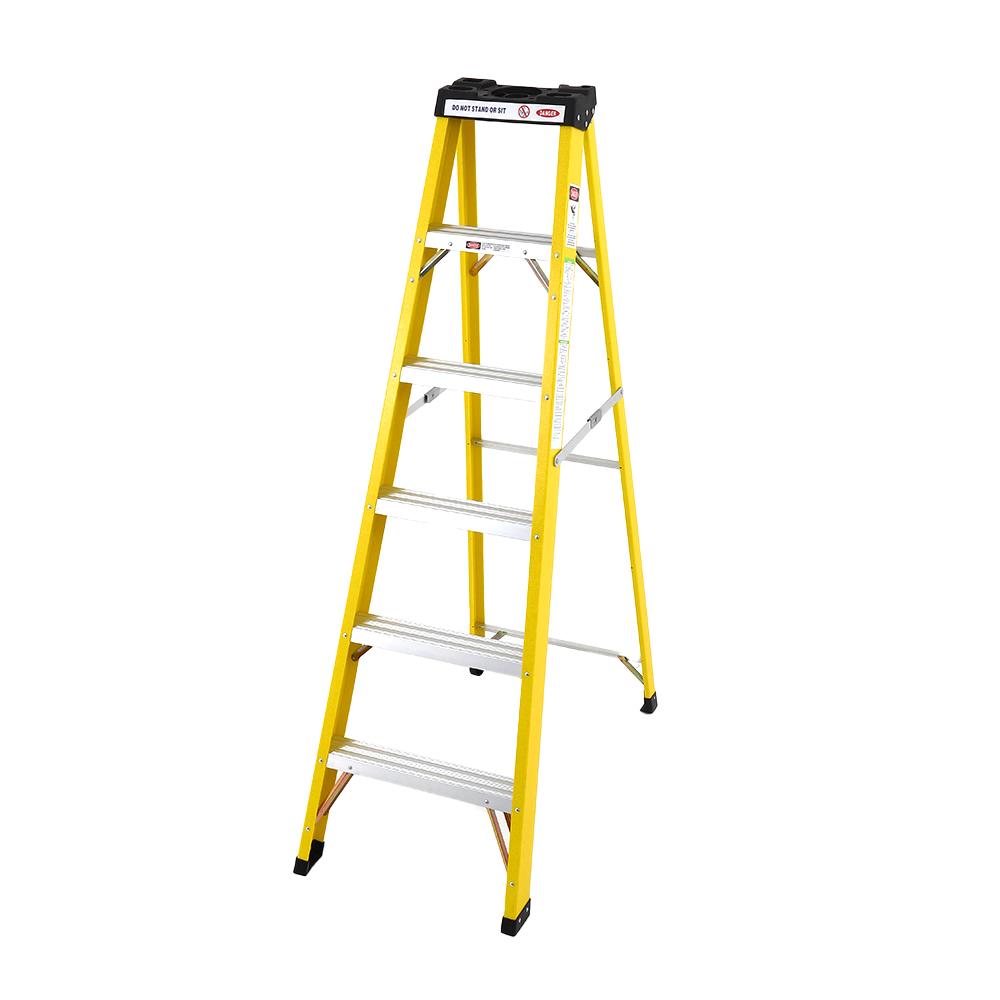 บันไดไฟเบอร์กลาส LITE FG305 6 ฟุต สีดำ-เหลือง