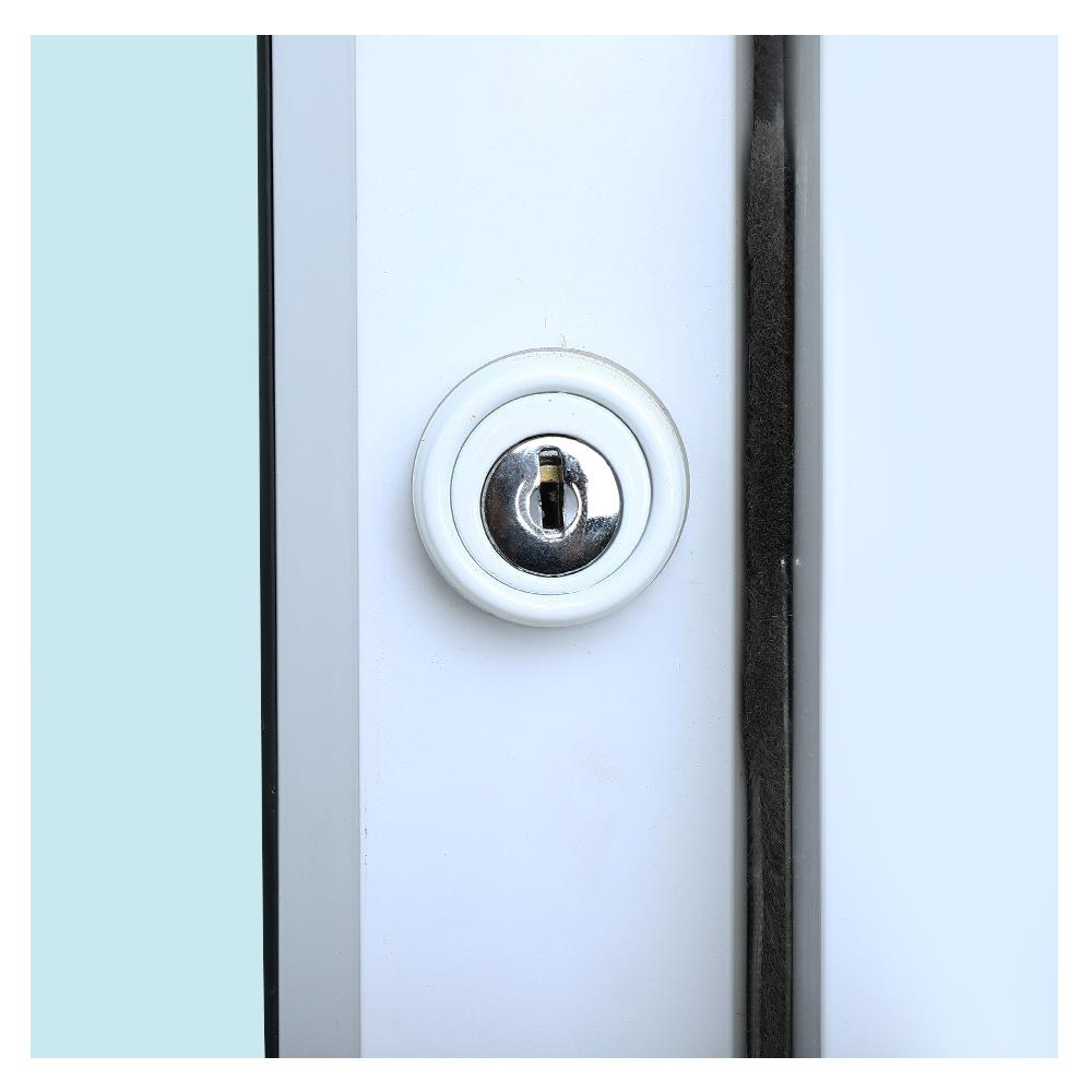 ประตูบานสวิงเดี่ยว อะลูมิเนียม WINDOW ASIA 100x205 ซม. สีขาว