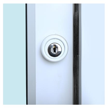 ประตูบานสวิงเดี่ยว อะลูมิเนียม WINDOW ASIA 100x205 ซม. สีขาว_2