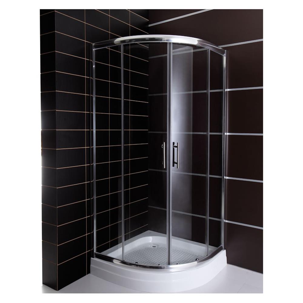 ฉากกั้นอาบน้ำ BATHROOM DESIGN BDCUR001GCR 90x90 ซม.