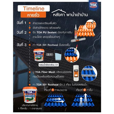 อะคริลิกกันซึม TOA 201 20 กก. สีเทา_8