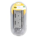 BUTT HINGE YALE SL5430BB 5x4" PACK2