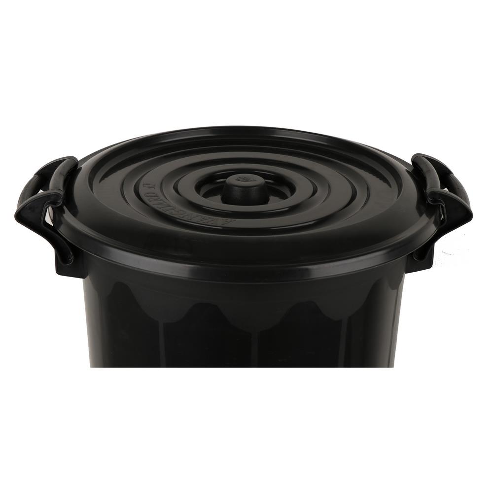 ถังน้ำกลมพร้อมฝา ACCO 66 ลิตร สีดำ