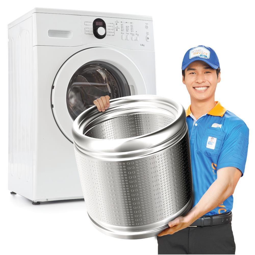 ล้างเครื่องซักผ้าฝาหน้า แบบถอดถัง