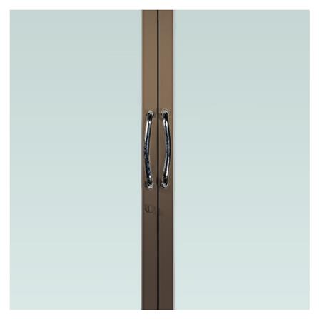 ประตูบานสวิงคู่ อะลูมิเนียม WINDOW ASIA 190X205 ซม. สีชา_1