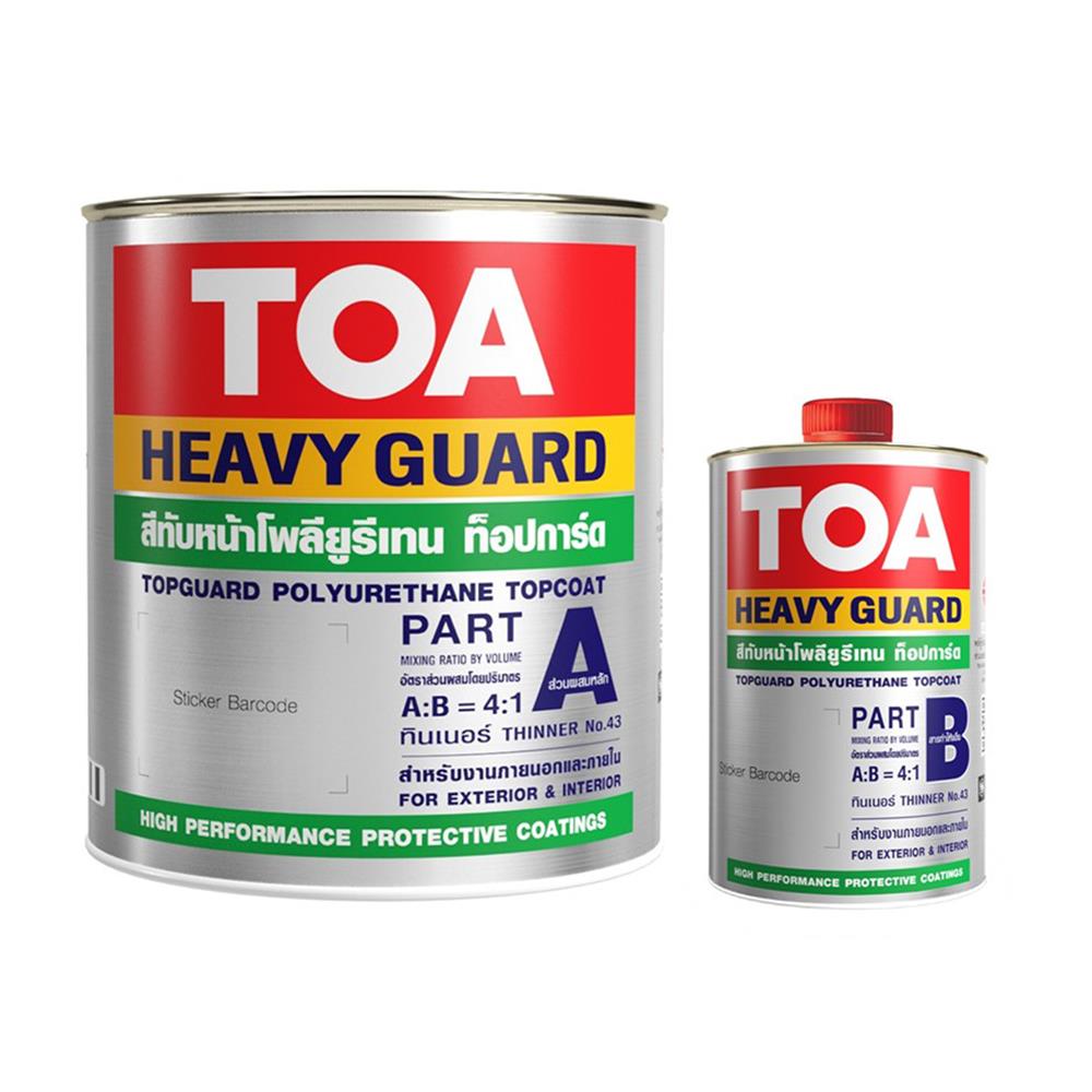 สีน้ำมัน ชนิดเงา TOA TOP GUARD PART A+B 1028 สีเหลือง 1 แกลลอน