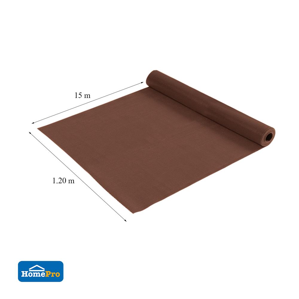 พรมเช็ดเท้าดักฝุ่นม้วน HOME LIVING STYLE Z 1.2X15 ม. สีน้ำตาล