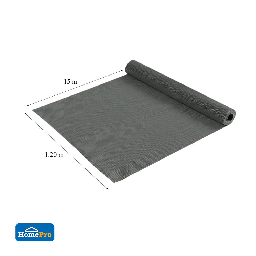 พรมเช็ดเท้าดักฝุ่นม้วน HOME LIVING STYLE Z 1.2X15 ม. สีเทา