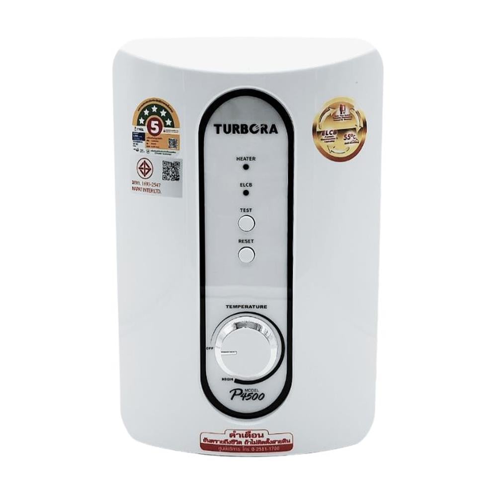 เครื่องทำน้ำอุ่น TURBORA P4500 4500 วัตต์ สีเขียว/ขาว