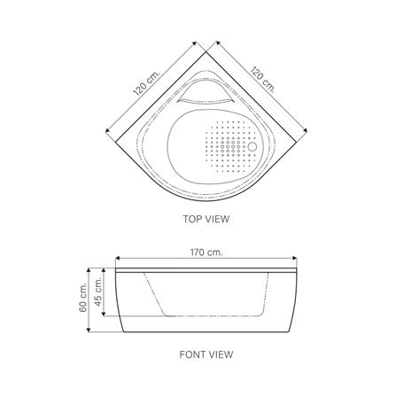 อ่างน้ำวน I-SPA BD-IZE001WF-E 120 ซม. สีขาว_2
