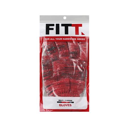 SPUN-POLY GLOVES FITT #7 RED