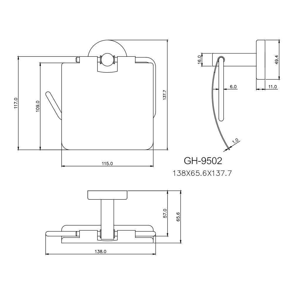 ที่ใส่กระดาษ GH-9502 สเตนเลส