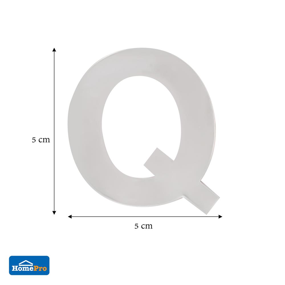 ENGLISH LETTER FITT #Q SS-Q 50 2" POLISHED STAINLESS STEEL