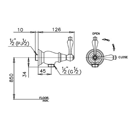 วาล์วฝักบัว 1 ทาง COTTO CT106C17(HM)_1