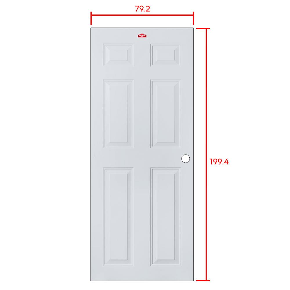 ประตูภายนอกเหล็ก เจาะลูกบิด PROFESSIONAL DOOR A1G 79.2x199.4 ซม. สีเทา