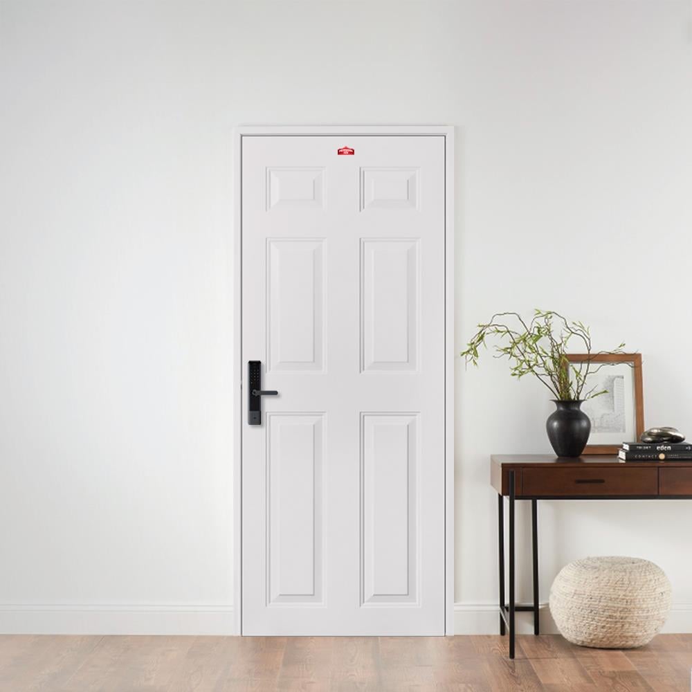ประตูภายนอกเหล็ก เจาะลูกบิด PROFESSIONAL DOOR A1C 79.2x199.4 ซม. สีครีม