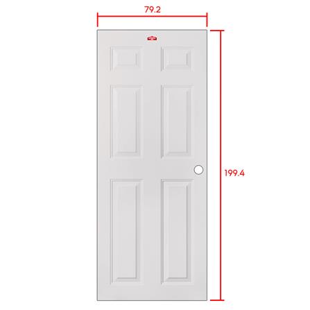 ประตูภายนอกเหล็ก เจาะลูกบิด PROFESSIONAL DOOR A1C 79.2x199.4 ซม. สีครีม_5