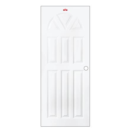 ประตูภายนอกเหล็ก เจาะลูกบิด PROFESSIONAL DOOR B1W 79.2x199.4 ซม. สีขาว