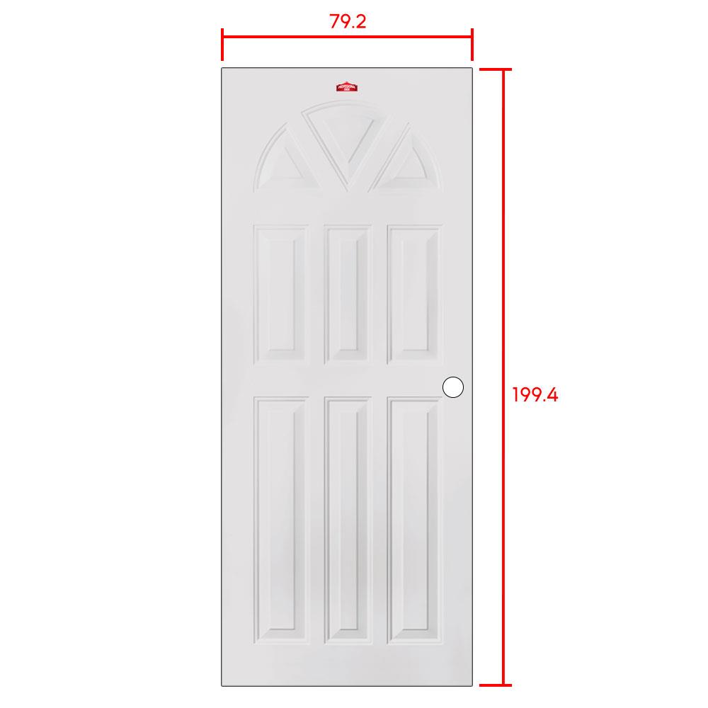 ประตูภายนอกเหล็ก เจาะลูกบิด PROFESSIONAL DOOR B1C 79.2x199.4 ซม. สีครีม
