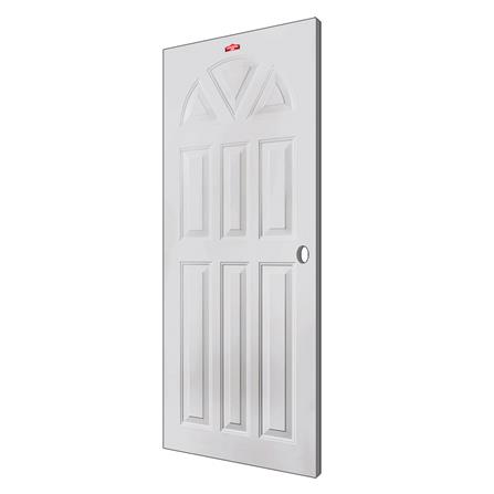 ประตูภายนอกเหล็ก เจาะลูกบิด PROFESSIONAL DOOR B1C 79.2x199.4 ซม. สีครีม_1