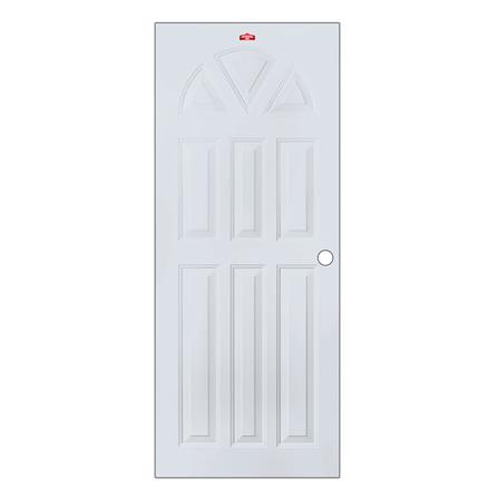 ประตูภายนอกเหล็ก เจาะลูกบิด PROFESSIONAL DOOR B1G 79.2x199.4 ซม. สีเทา