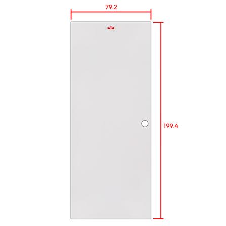 ประตูภายนอกเหล็ก เจาะลูกบิด PROFESSIONAL DOOR D1C 79.2x199.4 ซม. สีครีม_4