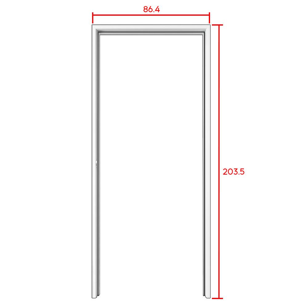 วงกบประตูเหล็ก PROFESSIONAL DOOR FR1LW 80X200 ซม. สีขาว