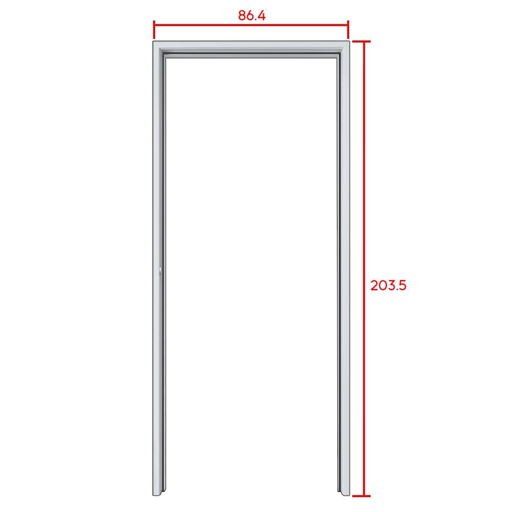 วงกบประตูเหล็ก PROFESSIONAL DOOR FR1RG 86.4x203.5 ซม. สีเทา