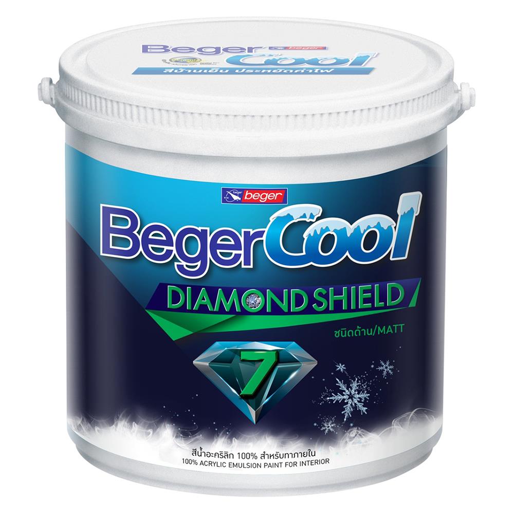 สีน้ำทาภายใน ชนิดด้าน BEGER COOL DIAMOND SHIELD 7 BASE A 3.5 ลิตร