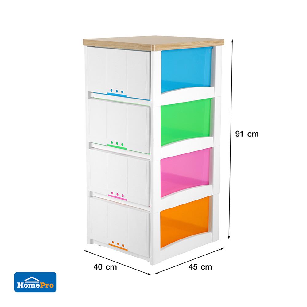 ตู้ลิ้นชัก 4 ชั้น STACKO 1300MCTW 40X45X91 ซม.