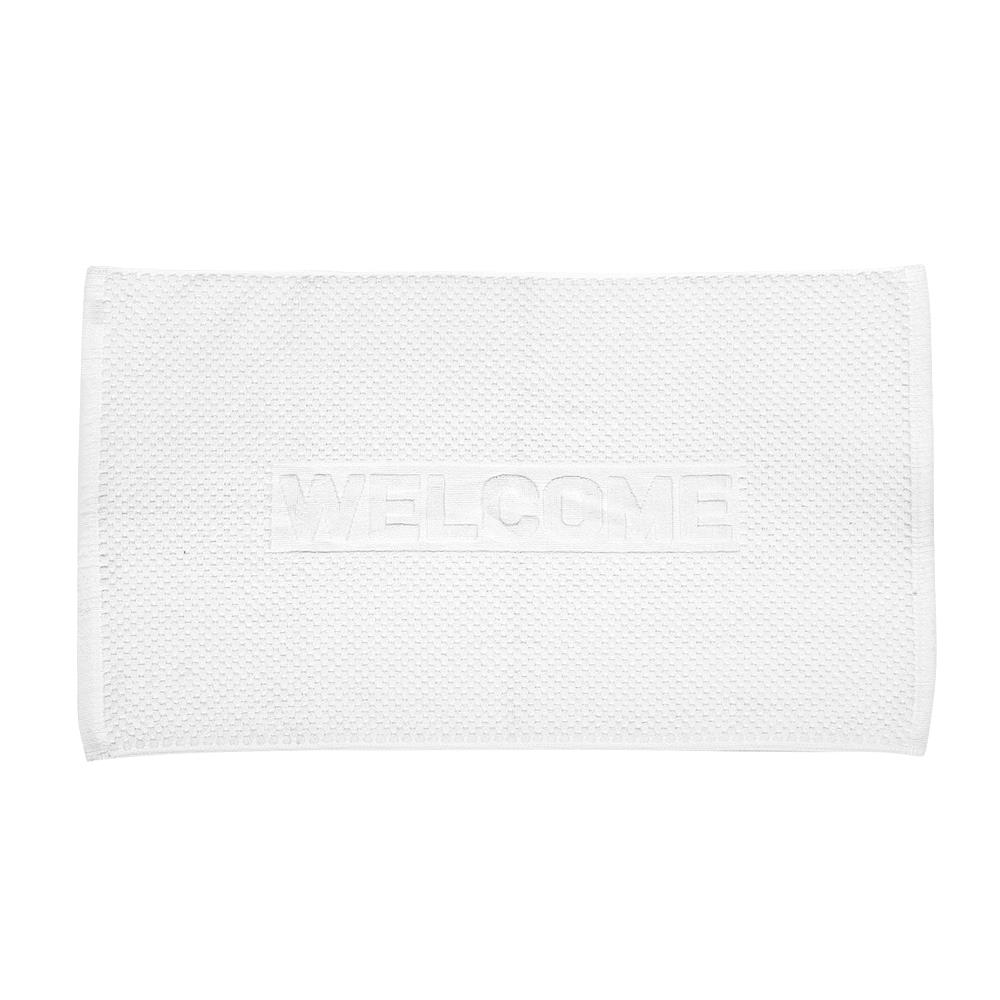 พรมขนหนู HOME LIVING STYLE WELCOME 17X28 นิ้ว สีขาว