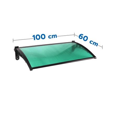 กันสาดโพลีคาร์บอเนต ผิวใส SUNSHIELD 60x100 ซม. สีเขียว