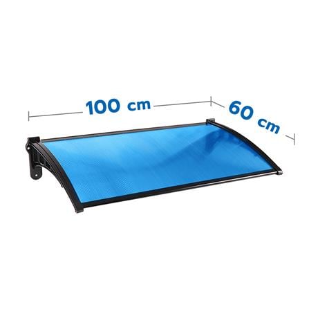 กันสาดโพลีคาร์บอเนต ผิวใส SUNSHIELD 60x100 ซม. สีน้ำเงิน