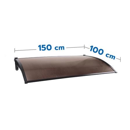 กันสาดโพลีคาร์บอเนต SUNSHIELD 100x150 ซม. สีชา