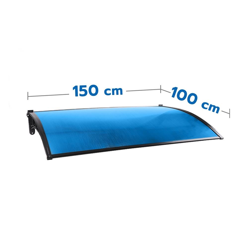 กันสาดโพลีคาร์บอเนต ผิวใส SUNSHIELD 100x150 ซม. สีน้ำเงิน