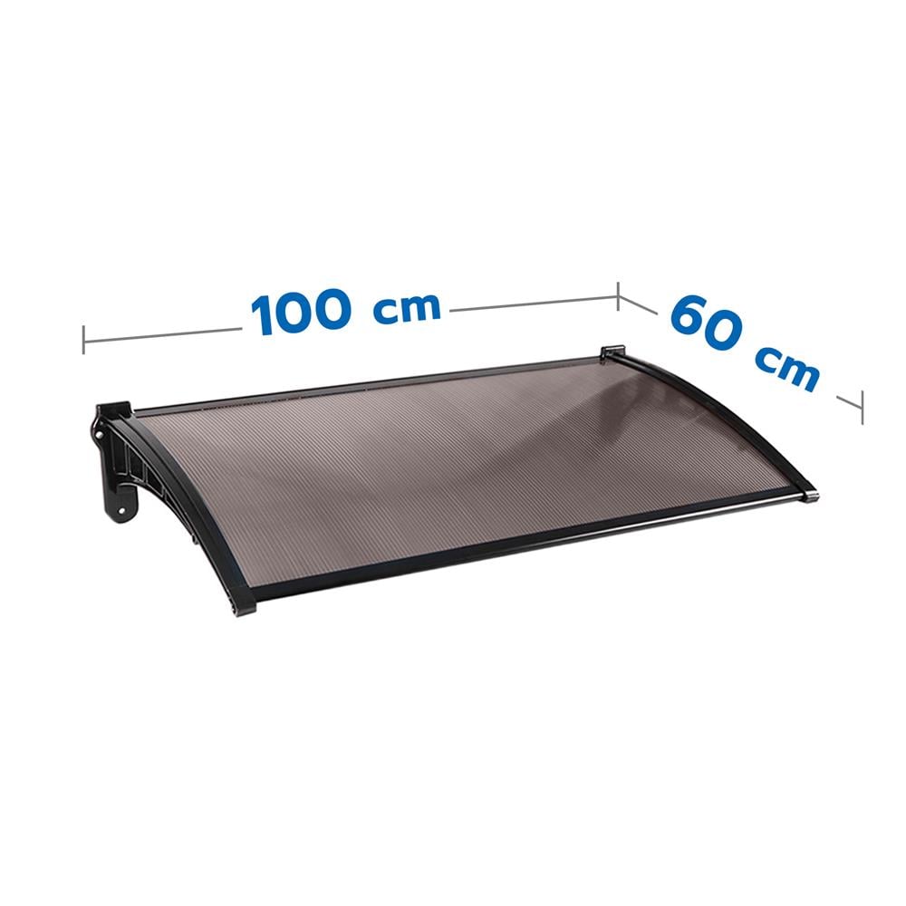 กันสาดโพลีคาร์บอเนต ผิวใส SUNSHIELD 60x100 ซม. สีชา