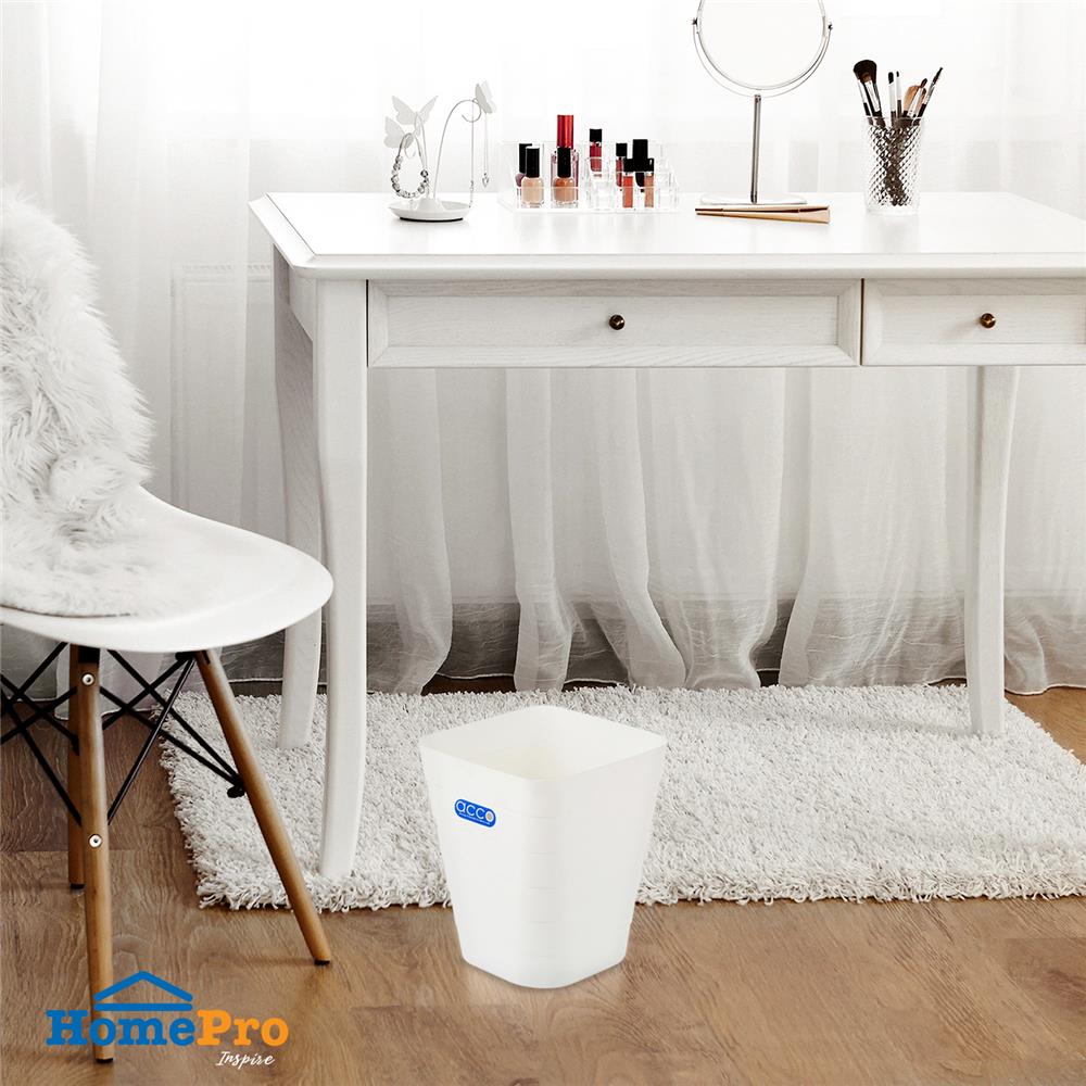 ถังขยะเหลี่ยม ACCO 14226 ขนาด 8L สีขาว