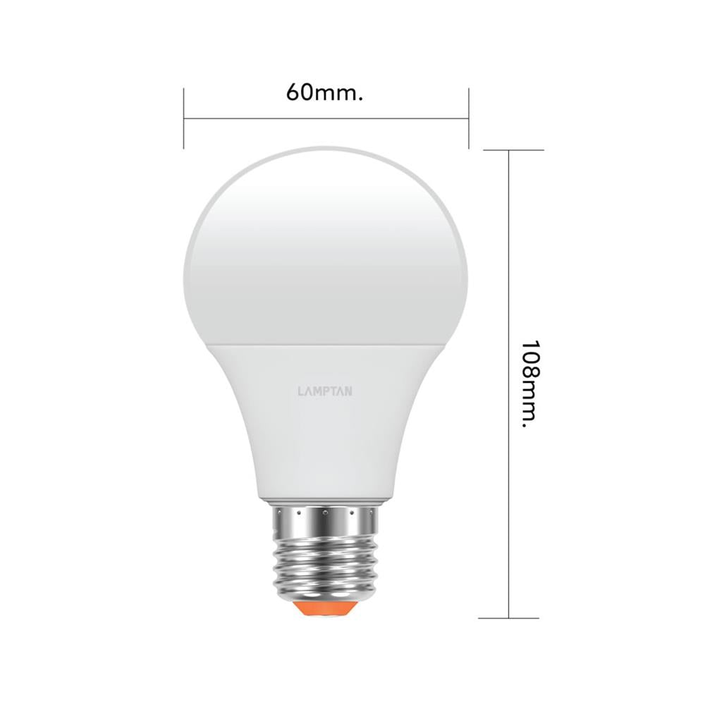 หลอด LED LAMPTAN BULB GLOSS 5 วัตต์ WARM WHITE E27 (แพ็ก 2 ชิ้น)