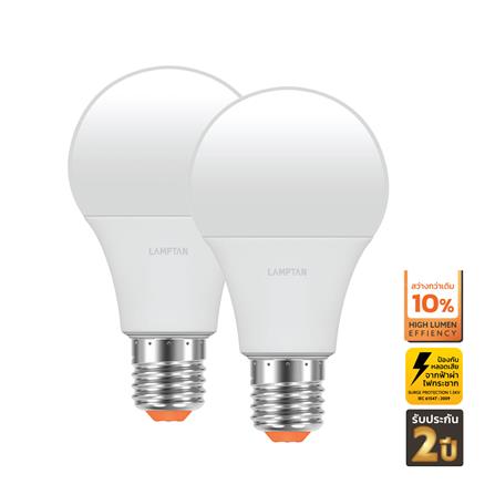 หลอด LED LAMPTAN BULB GLOSS 5 วัตต์ WARMWHITE แพ็ก 2 ชิ้น_0