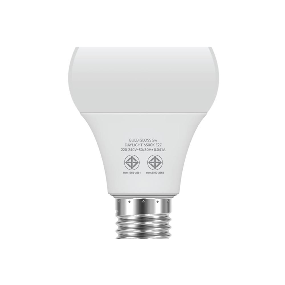 หลอด LED LAMPTAN BULB GLOSS 5 วัตต์ DAYLIGHT แพ็ก 2 ชิ้น