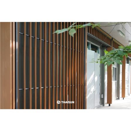 ไม้ระแนง WPC แบบกลวง THAISUN MDRH01-1 2.5x10x300 ซม. สีสัก_3