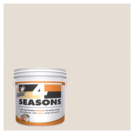 สีน้ำทาภายนอก TOA 4 SEASONS #A6007 WHITE AND ORANGE กึ่งเงา 5 แกลลอน_0