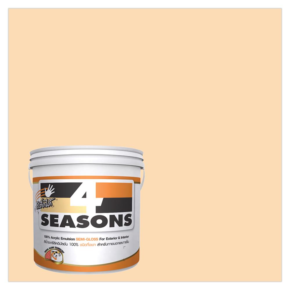 สีน้ำทาภายนอก TOA 4 SEASONS #A2004 สีเหลือง กึ่งเงา 1 แกลลอน