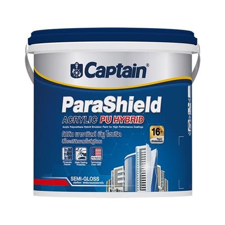 สีน้ำทาภายนอก ชนิดกึ่งเงา CAPTAIN PARASHIELD COOLMAX BASE A สีขาว 1 แกลลอน_0