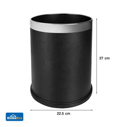 ถังขยะกลม ACCO ML-HP1201B ขนาด 9L สีดำ_3