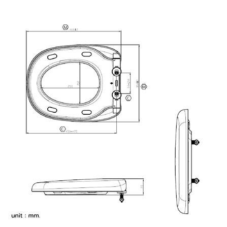 ฝารองนั่ง SLOW CLOSE AMERICAN STANDARD 510000S-WT_1