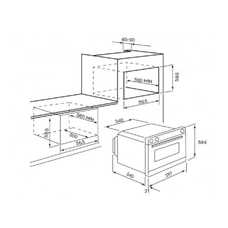 BUILT-IN OVEN MEX BX515TX-1